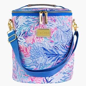 LILLY PULITZER INSULATED SOFT BEACH COOLER WITH ADJUSTABLE/REMOVABLE STRAP